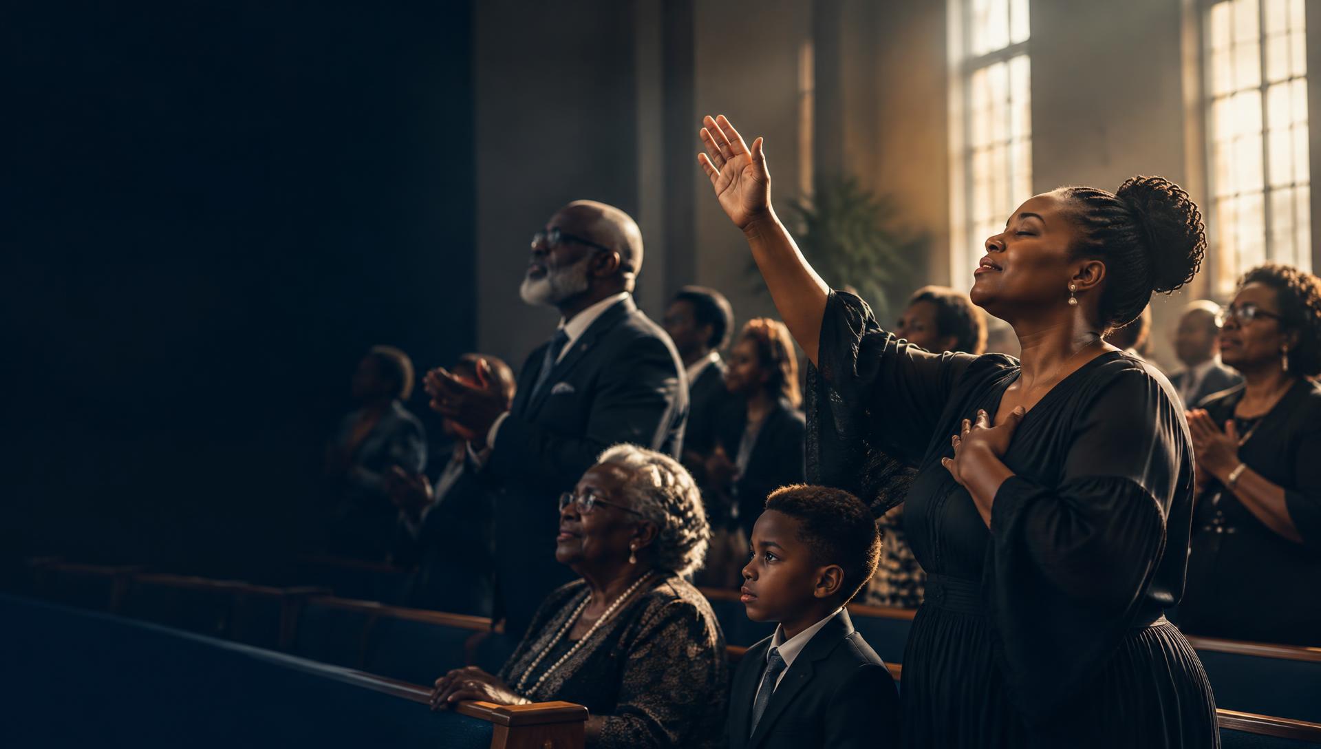 A multigenerational congregation worshipping together
